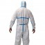 Disposable coverall with CE 2163 Certificate: Breathable material, front closure and elastic cuffs, hood and ankles.