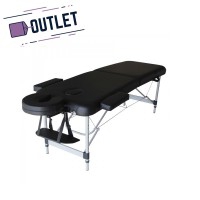 Kinefis Standard folding aluminum stretcher: two bodies, light and resistant, adjustable head 186 x 60 cm (black) - OUTLET
