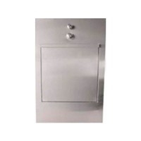 Wall-mounted bed washer with stainless steel fluxor and timed tank: bed support inside (45 x 30 x 75 cm)