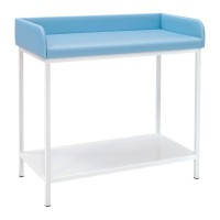 Naked baby table: Ideal for newborn examination. Equipped with a lower shelf (several colors available)