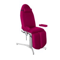 Fixed-height aesthetic stretcher chair: three bodies, with independent legs, swivel armrests and cervical cushion
