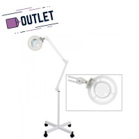 Broad fluorescent light magnifying lamp with three magnifications (rollable base) - OUTLET