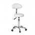 Fast Plus stool with backrest: Ergonomic design, chrome base with five wheels and adjustable height - Color: White - Reference: A26.1023AB2
