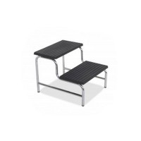Patient access stool: two sections, made of stainless steel with a non-slip support surface