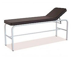 Fixed stretcher or examination table with 2 bodies