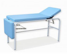 Fixed stretcher or examination table with 3 bodies