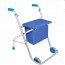 Aluminum Folding Walker with wheels and front seat A5 and blue gift bag