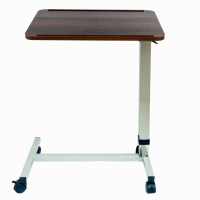 Bedside table made of enameled steel: adjustable in height by mechanical lever with inclination (70 x 40 x 75/100 cm)