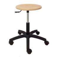 Kinefis Economy wooden stool: Backless and average height of 51 - 71 cm