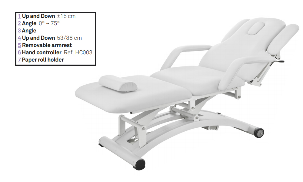 Sphen three-section electric stretcher: Adjustable elements