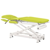 Multifunctional Ecopostural hydraulic stretcher: three bodies, with white scissor structure and facial hole (62 x 200 cm)