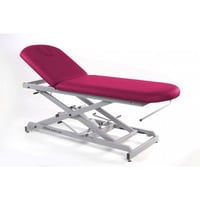 Hydraulic examination stretcher: two bodies, with straight rise without lateral movement, roll holder and facial cap (two models available)