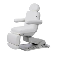 Tella high-end aesthetic stretcher chair with heating: Electric with four motors, 90º rotation, folding armrests and integrated buttons and pedals