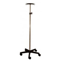 Kinefis serum support in chromed steel with base and two PVC hangers