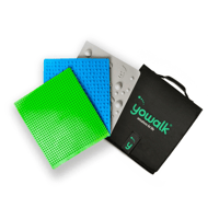 Yowalk® FeetBoard™ PLUS: Innovative modular board that simulates natural surfaces to reactivate circulation, correct posture and reduce stress (Includes fabric cover)