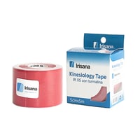 Kinesiology Tape Irisana with tourmaline red color 5cmx5m