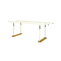 Parallel bars for walking exercises. 3.5 meters long. Foldable and height adjustable.