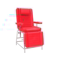 Ergonomic chair for blood draws: Steel frame, manually adjustable backrest and footrest (available colors)