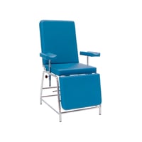 Chair for extractions: Steel frame, manually folding backrest and footrest (Various colors available)