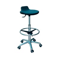 Kinefis Elite polyurethane stool: Backless, with footrest ring and high height of 59 - 84 cm