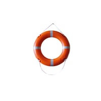 Lifebuoy: Made of polypropylene, gray bands and polyester rope
