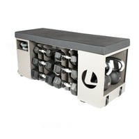 O'Live functional fitness bench: material storage and muscle training in a single device