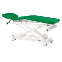 Ecopostural electric stretcher: three-section, with multifunctional white scissors and peripheral control (198x50cm)