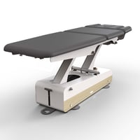 5-section electric physiotherapy table: motorized central elevation and XL heating