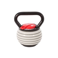 Adjustable kettlebell up to 9kg: Adjustable weight with ergonomic handle and rubber base