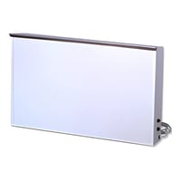 Wall-mounted negatoscope in enamelled steel with 2 screens