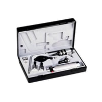 Battery handle type C with rheostat, nasal speculum 9mm Riester economy, vacuum 2.7V