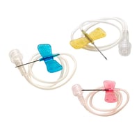 Venofix epicranial needle: latex-free, with luer-lock connection and flexible fixation wings (Box of 50 units)