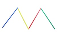 Plastic piece to make flat shapes