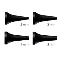 ENT, Ophthalmology and Dermatology Riester Reusable Auricular Speculum, 2, 3, 4, and 5 mm, Black, in PE Bag of 10 Units for ri-scope L3