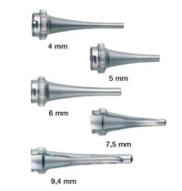 Metallic speculum Riester Ø7,5 mm, 68 mm length, Grooving, Reusable