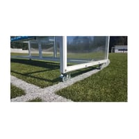 Set of four wheels for translation of substitute bench