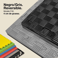 Kinefis F40 reversible puzzle tatami mat (40 mm thick and five-line texture) - Various Colors