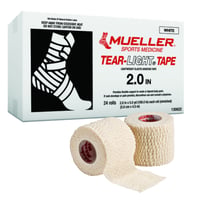 Mueller Tear-Light Tape® White Tearable Elastic Adhesive Bandages Box - Various Sizes