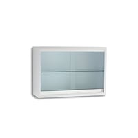 Wall-mounted display case in enamelled steel (70X25X40)