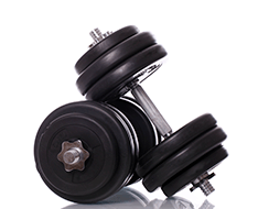 Dumbbells and kettlebell