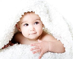 The corner of the baby