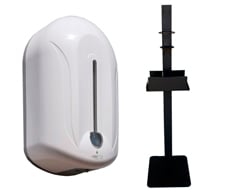 Hydroalcoholic gel supports and dispensers