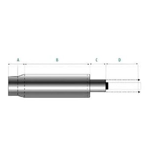 Gas lift piston. 24 cm. Black