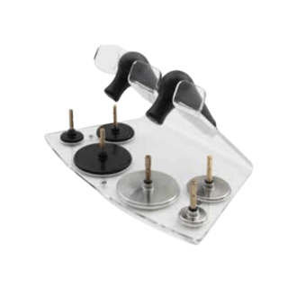 Plexiglass holder for DiaCaRe 5000 and Tecar Beauty 6000 accessories by Globus