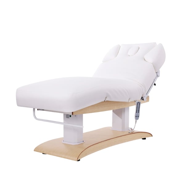 Troch+ Spa electric treatment table: 3 sections and 4 motors with heating, antigravity function and position memory (white)