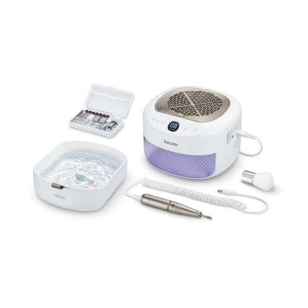 3-in-1 Manicure Set: Beurer MP-200 Studio Nails Pro with UV Lamp and Vacuum Cleaner