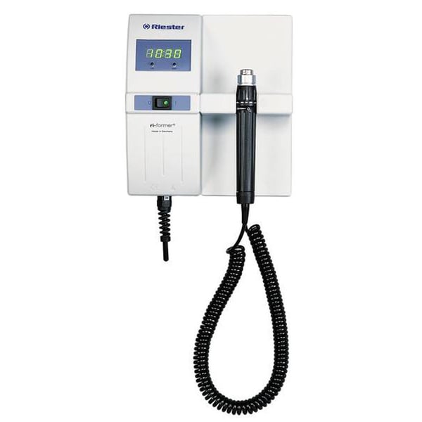 Wall-mounted diagnostic unit, Riester ri-former one 3.5 V / 230 V handle, with clock