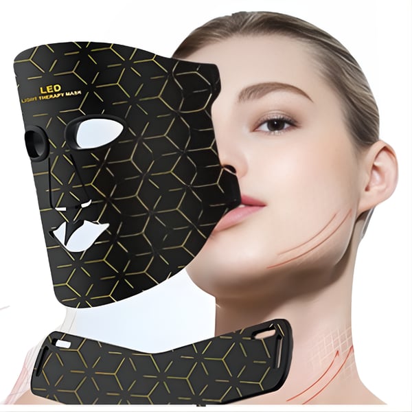 Photobiomodulation Face and Neck Mask: Red and Infrared LED Light Therapy for Rejuvenation