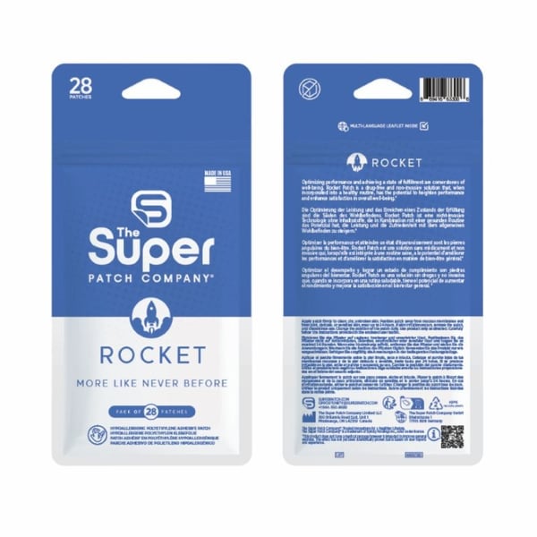 ROCKET Super Patch - 28 Patch Pack: Vibrotactile stimulation that can increase performance and improve satisfaction with overall well-being