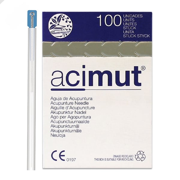 Acupuncture Needles - Silver Plated Handle with Round Head with Guide (Azimuth)